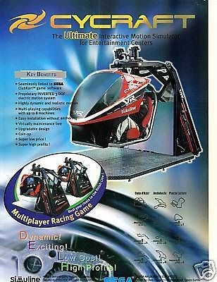 WoW Cycraft Motion Simulator Video Arcade brochure