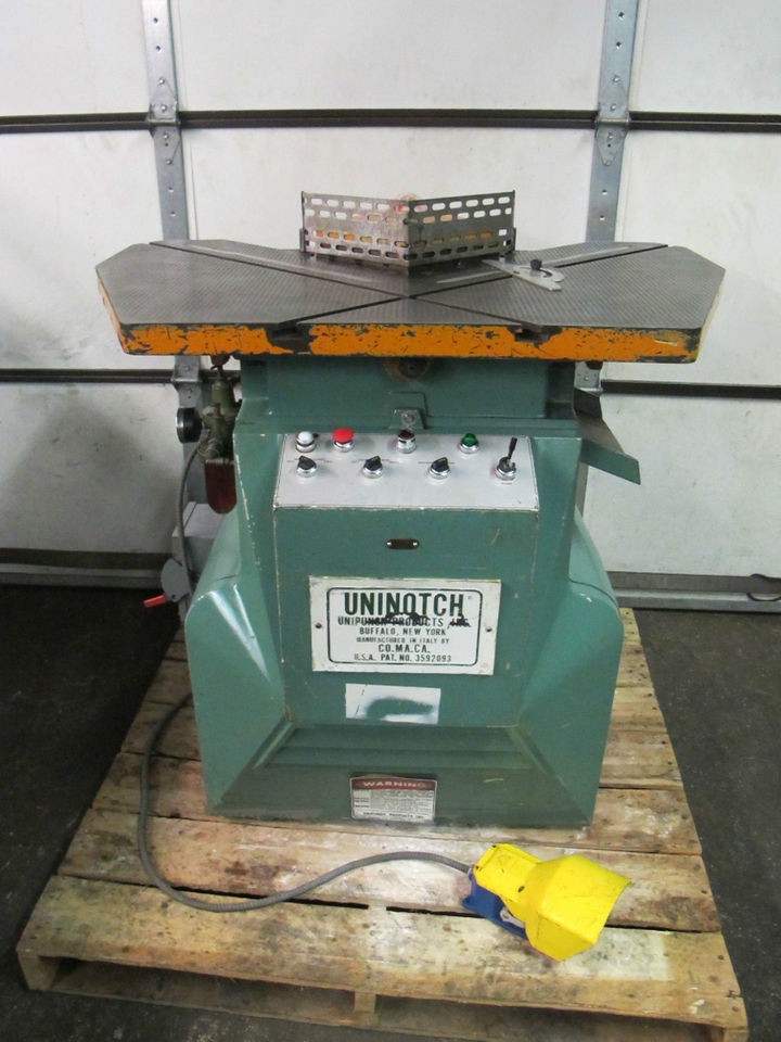 Uninotch Hydraulic Notcher for Sheetmetal & Press Brake Work