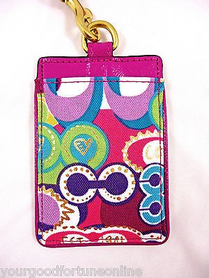   SIS ID Badge Lanyard Card Holder/Case Pink/Multi Colored/Blue 61774