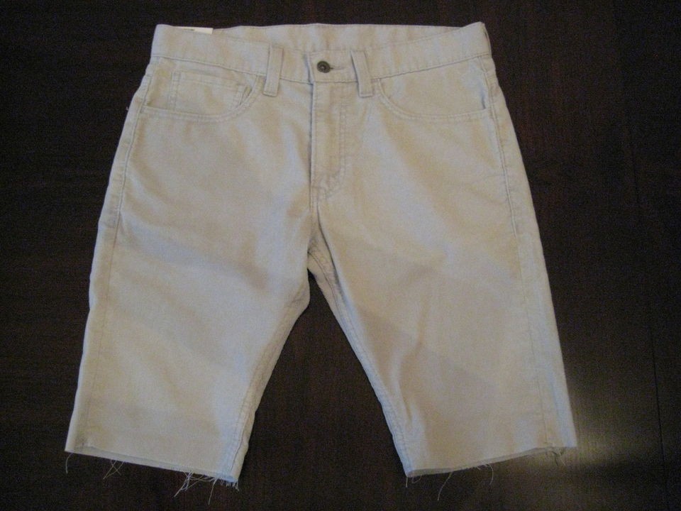 LEVIS 511 SKINNY CUT OFF CORDS light grey Mens Shorts   32 33 34 36