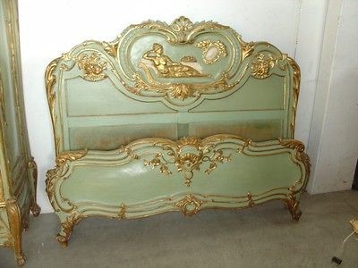 BEAUTIFUL ANTIQUE VINTAGE DESIGNER ITALIAN VENETIAN BEDROOM SET BED 