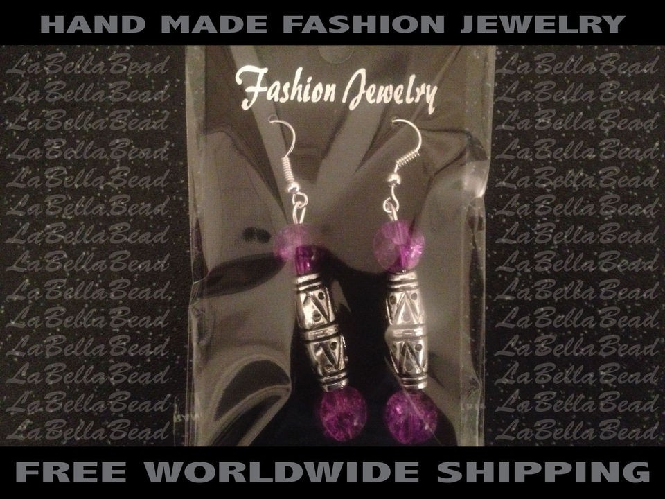 NEW Purple Aztec Drop Earrings Costume & Fashion Jewellery by 