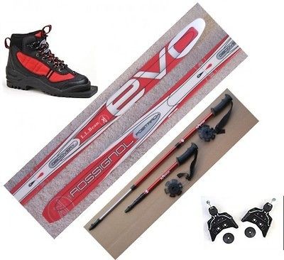   Kids 75mm Cross Country   110cm  SKIS/BINDINGS/BOOTS/POLES   No Wax