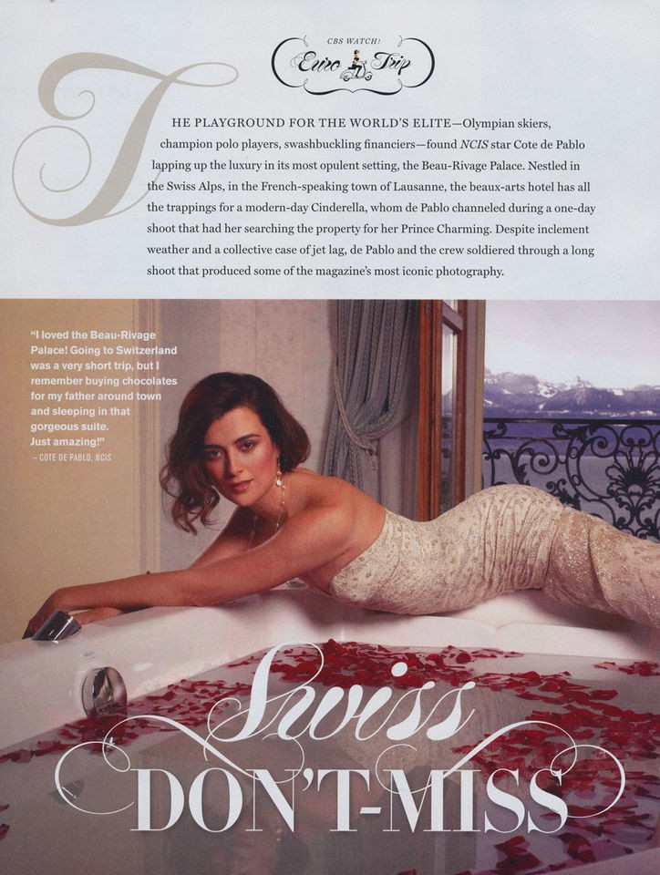 Cote de Pablo 1pg WATCH magazine feature, clippings