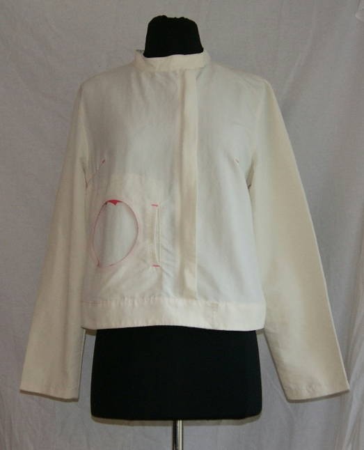 Womens Cop Copine ivory light jacket coat 40 medium 8