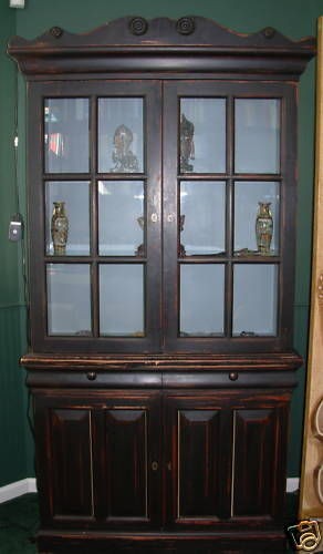 Distressed Display Cabinet from Crate & Barrel