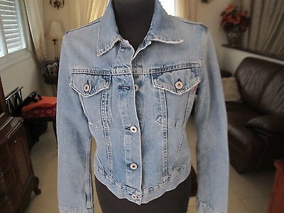 REPLAY Blue Denim Button Down Jean Jacket Size M