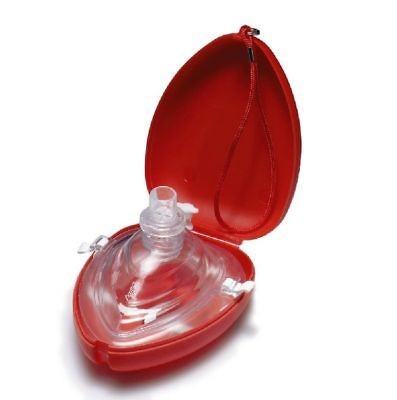 New AMBU Rescue CPR Mask with Hard Case and gloves EMT