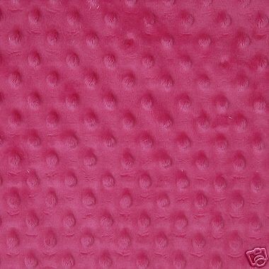 FUCHSIA MINKY DOT CHENILLE FABRIC 30X36SO SOFT