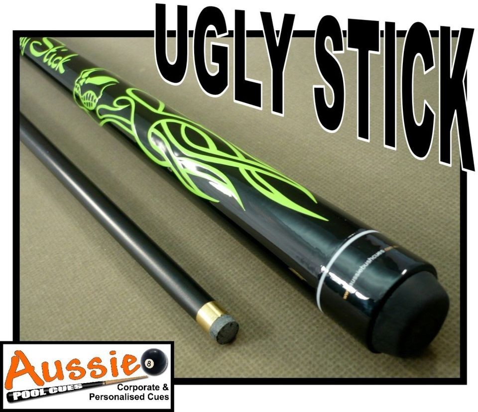 Custom Designer Maple Pool Snooker Cue Ugly Stick Green Black