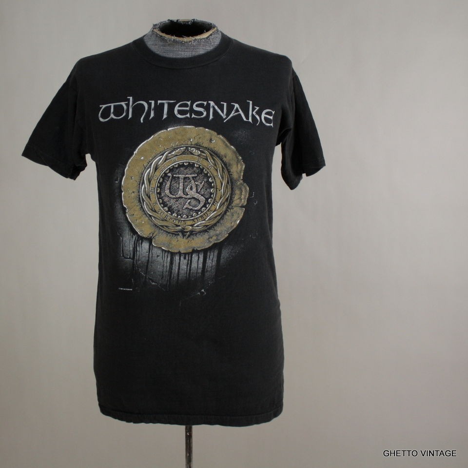 Vtg 80s WHITESNAKE 1988 Hair Metal Concert Tour Band t shirt MEDIUM