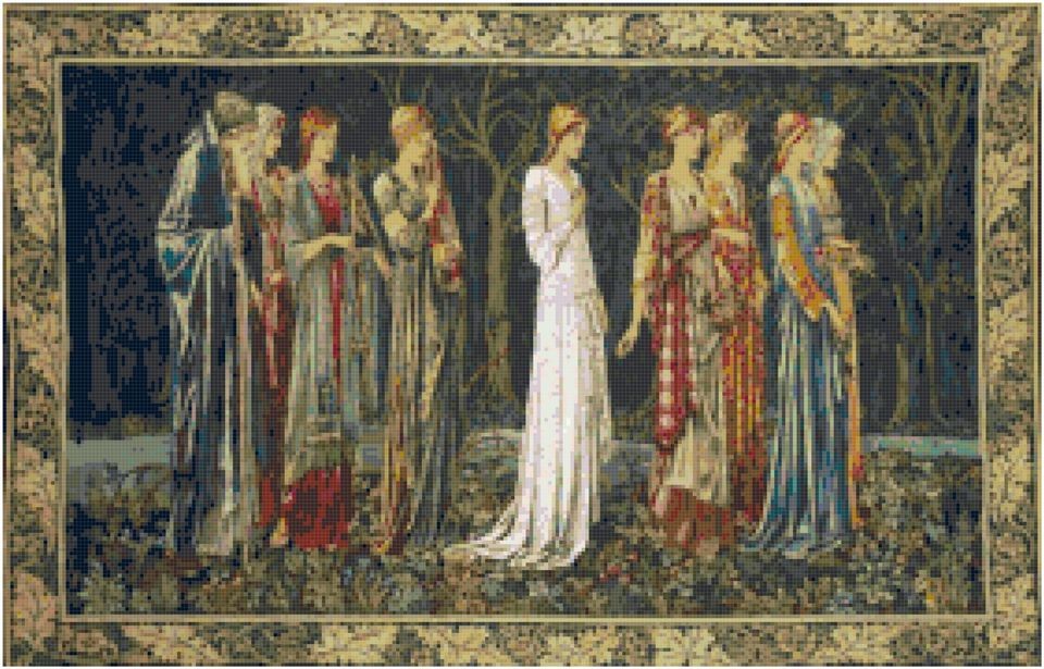   The Ceremony Wedding Tapestry Counted Cross Stitch Pattern Chart