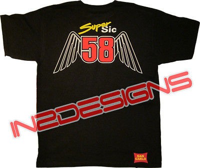 MARCO SIMONCELLI SIMONCHELLI SUPER SIC TSHIRT BLACK ALL SIZES