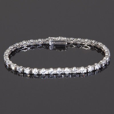 sterling silver cz tennis bracelet in Fashion Jewelry