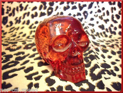   rat car Clear Red Skull shifter shift knob project handle custom lever