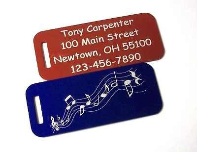   Engraved Custom Metal Luggage Tags Personalized Scuba Dive Tennis Bag