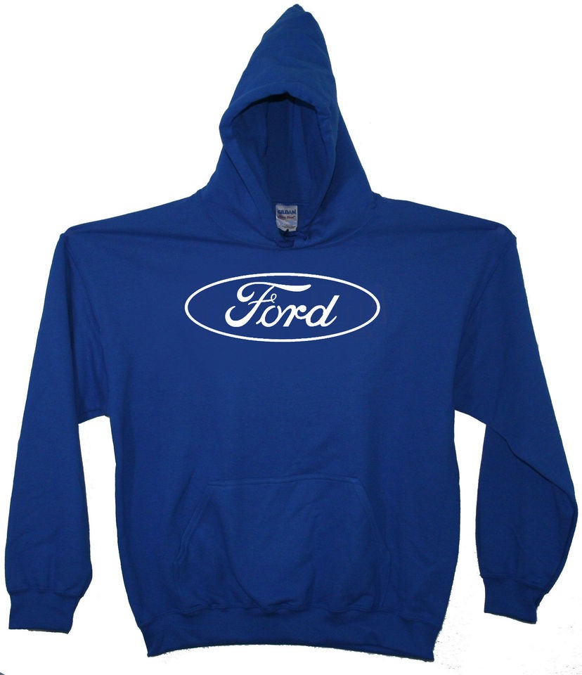 FORD HOODIE SWEAT SHIRT BLUE WHITE NASCAR OFF ROAD DESERT TRUCK F150 