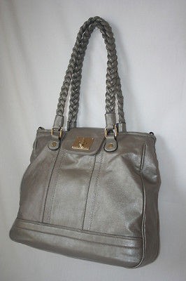 DANA BUCHMAN BRONZE DUST FAUX LEATHER JORDAN CONVERTIBLE TOTE 