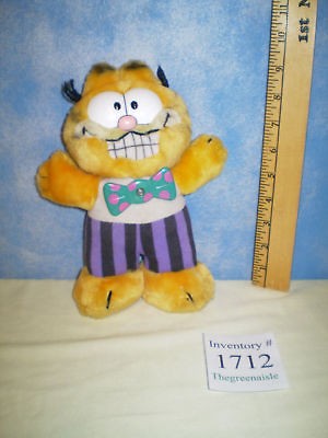 Garfield Plush Toy 1981 With Spinning Bow Tie Dakin