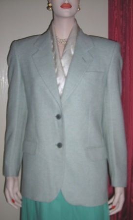 David Saddler Italian Green Herringbone Tweed Jacket 8