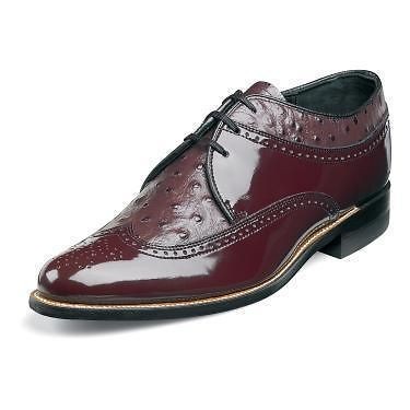 Stacy Adams Mens Dayton Burgundy Leather Shoe 00375