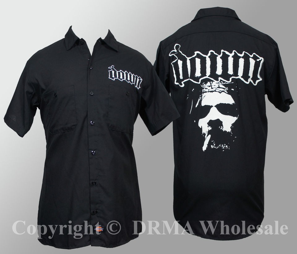 Authentic DOWN Band Smoking Jesus Workshirt T Shirt M L XL XXL Pantera 