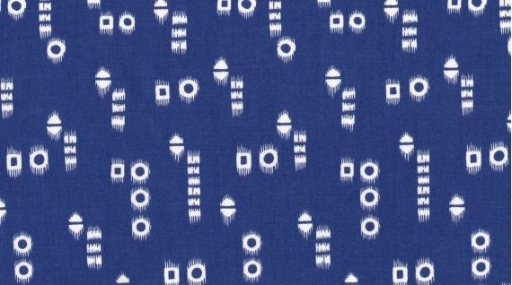 Dear Stella Fabric Maasai Mara Ikat Sari Naby Blue Quilting Sewing 1yd