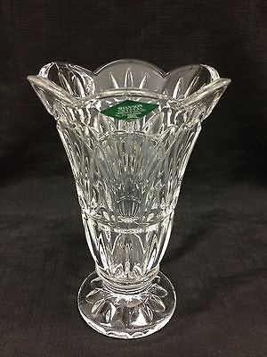   24% LEAD SLOVAKIA CRYSTAL 8T CUT GLASS DESIGNS OF IRELAND VASE