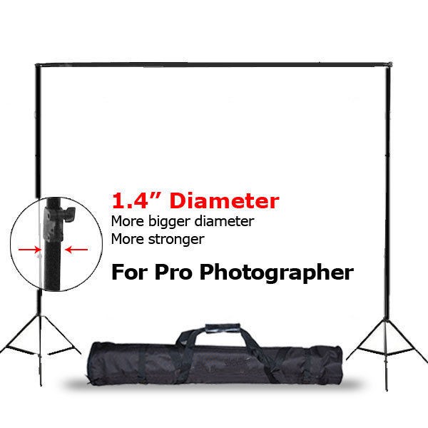 JULIUS PRO STUDIO PHOTO BACKDROP STAND BACKGROUND MUSLIN KIT/NEW 