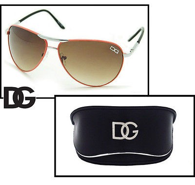     Designer Fashion AVIATOR SUNGLASSES Retro Pilot Eyewear DG CASE