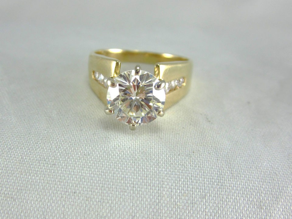 ESTATE 14K TWO TONE GOLD LADIES DIAMOND RING 2.80 CTS TDW