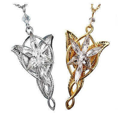   plated Arwen Evenstar/24K Gold Plated Pendant +Necklace Chain Lord