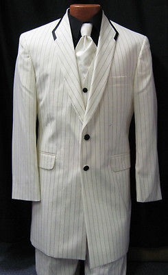 New Winter White Pinstripe Tuxedo Package Ivory Off White Bone Prom 