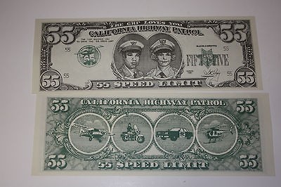 Vintage California Highway Patrol, CHP (2 each)55 Dollar Bill