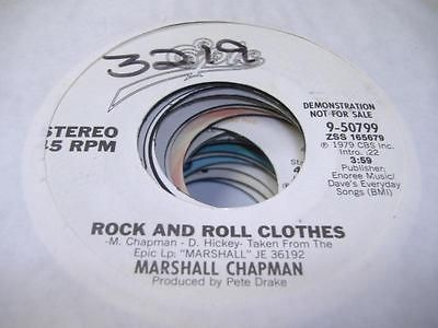 Rock Promo 45 MARSHALL CHAPMAN Rock and Roll Clothes on Epic (Promo)