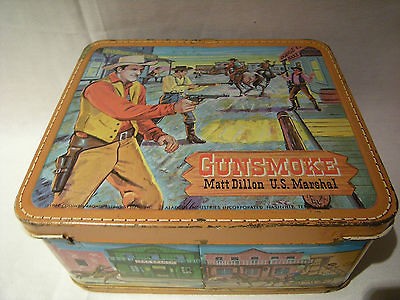 Original 1959 Metal Gunsmoke Lunchbox No Thermos