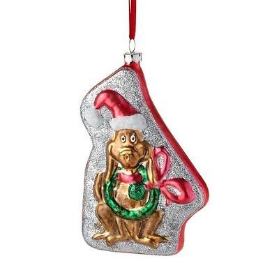 grinch glass ornament in Holiday & Seasonal