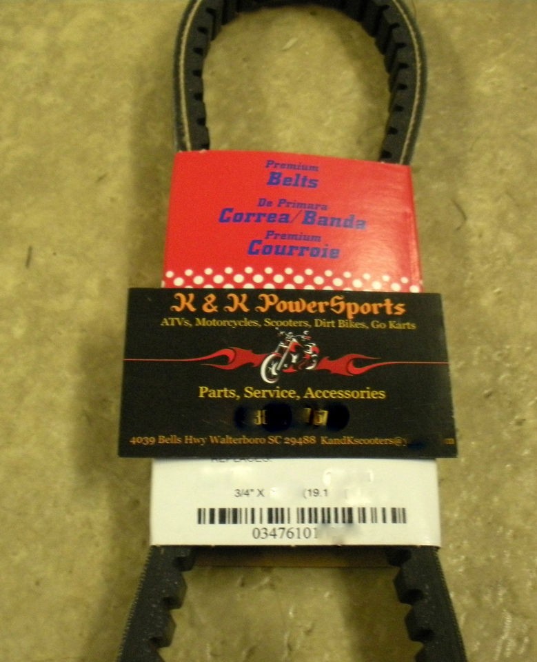 GO KART DRIVE BELT FOR COMET 203785 MANCO 12346 CARTER BROTHERS G721 