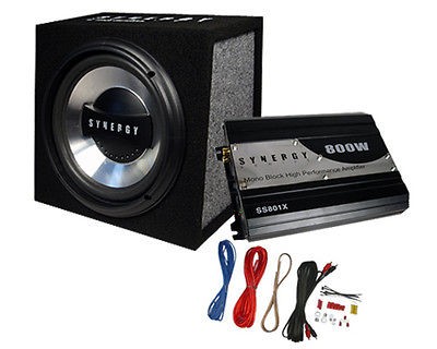 New 800 Watt 12 Car Sub Box System w/Amp + Wiring Kit