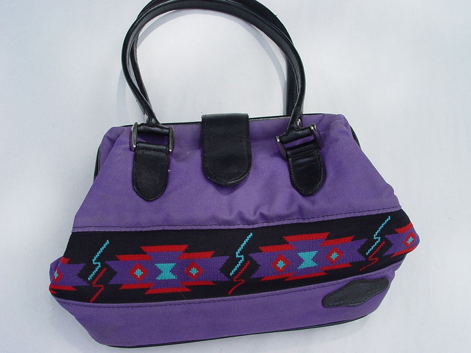 Southwestern Navajo DUN DEE Tribal Leather Purse HANDBAG WESTERN BOHO 