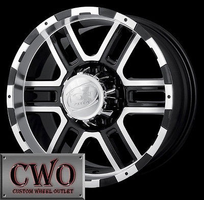 18 Black ION 179 Wheels Rims 5x139.7 5 Lug Dodge Ram Dakota Durango