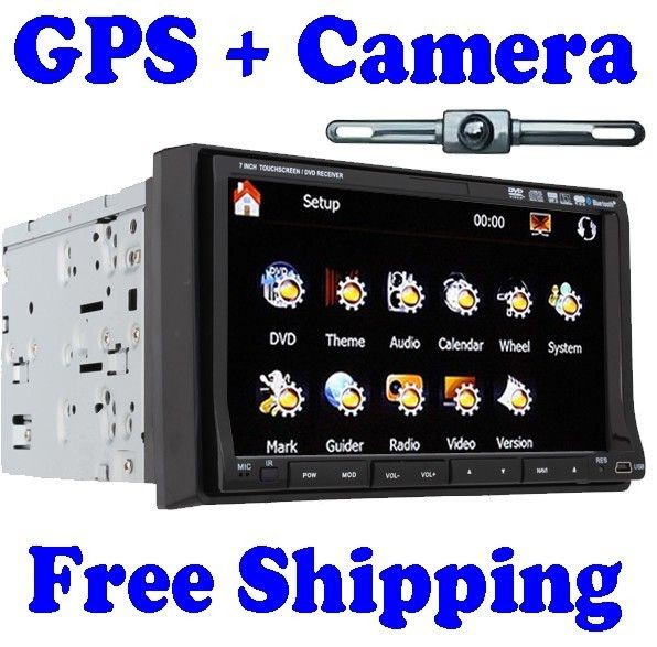 Auto GPS Sat Navigation System 2 Din In Deck Car DVD Player Touch 