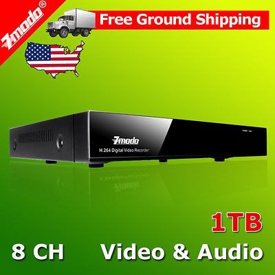   CH Channel CCTV Surveillance DVR Digital Video Recorder 1TB Hard Drive