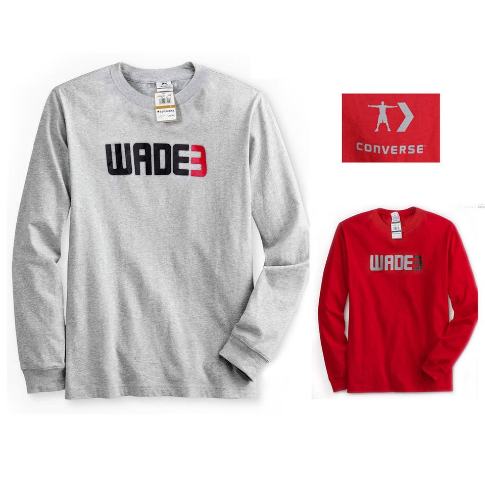 mens basketball dwyane converse cotton wade 3 print long sleeve t 