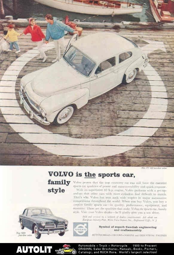 1960 Volvo PV544 & 122S Ad Citroen DS19 ID19