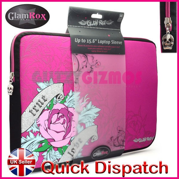   GLAMROX REBEL NEOPRENE CASE BAG COVER FOR VARIOUS LAPTOPS UP TO 15.6