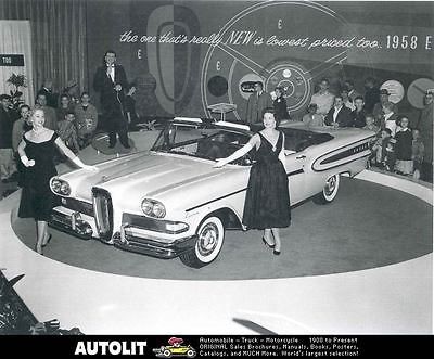 1958 Edsel At Detroit Auto Show Factory Photo