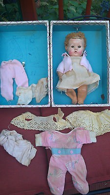 Vintage 11 Effanbee Dy Dee Betsy Westy Doll Caracul Wig Sleeper Case 