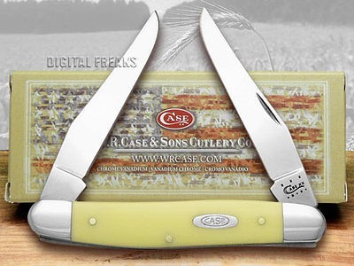 CASE XX Smooth Yellow Delrin Muskrat CV Pocket Knife Knives