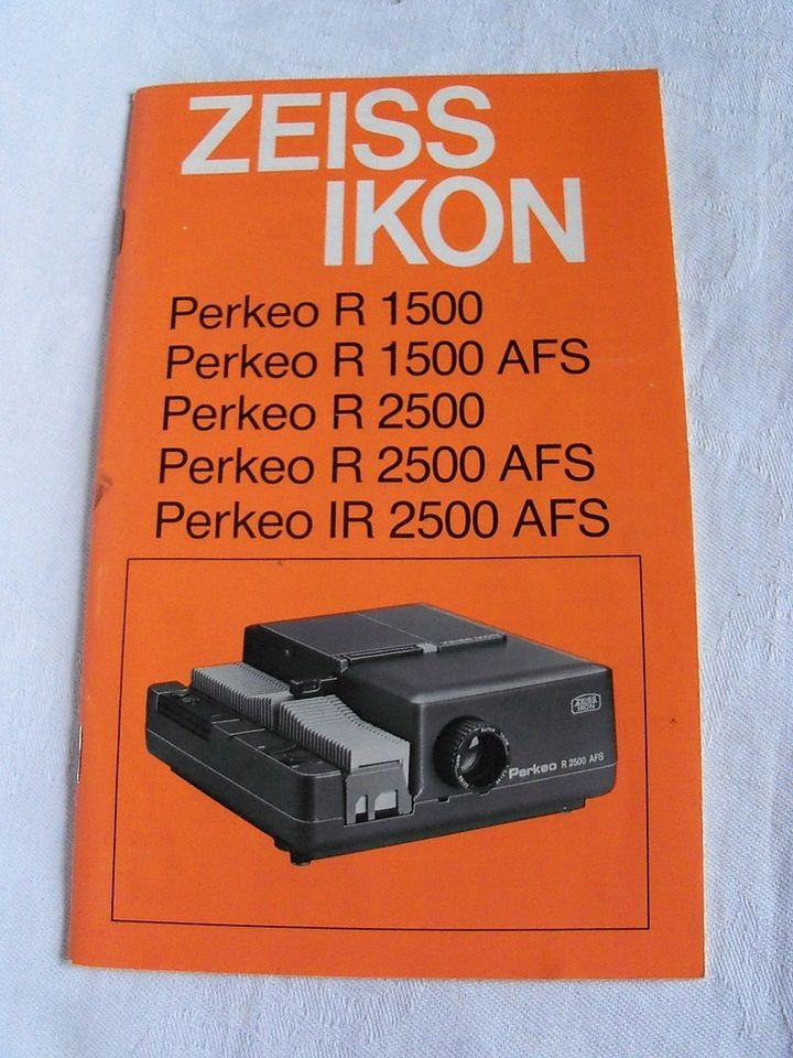 Instructions Slide projector ZEISS IKON PERKEO R 1500 AFS 2500 IR 2500 